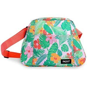 PACKIT White Tropical Freezable Crossbody Lunchbag